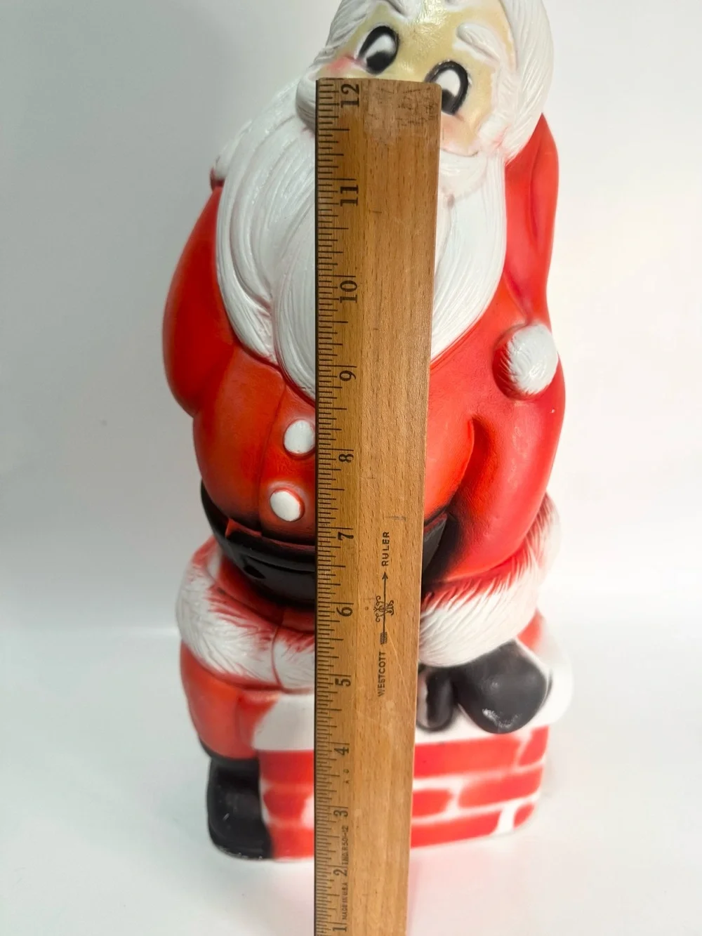 Vintage Blow Mold Santa Chimney 14